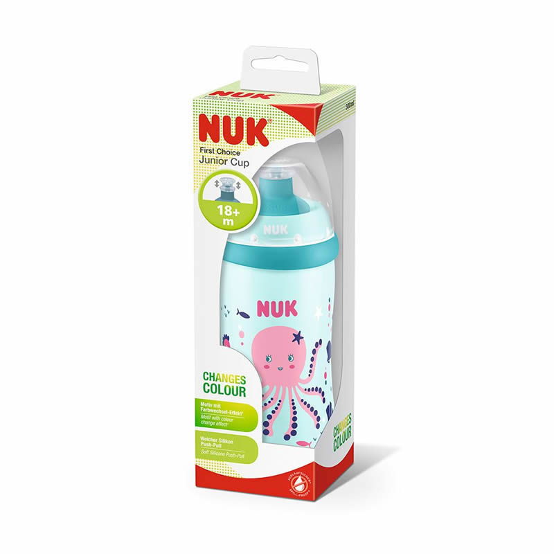 NUK Vasino Ergonomico Per Bambini, Con Schienale Alto E Paraspruzzi, Colore Grigio/beige